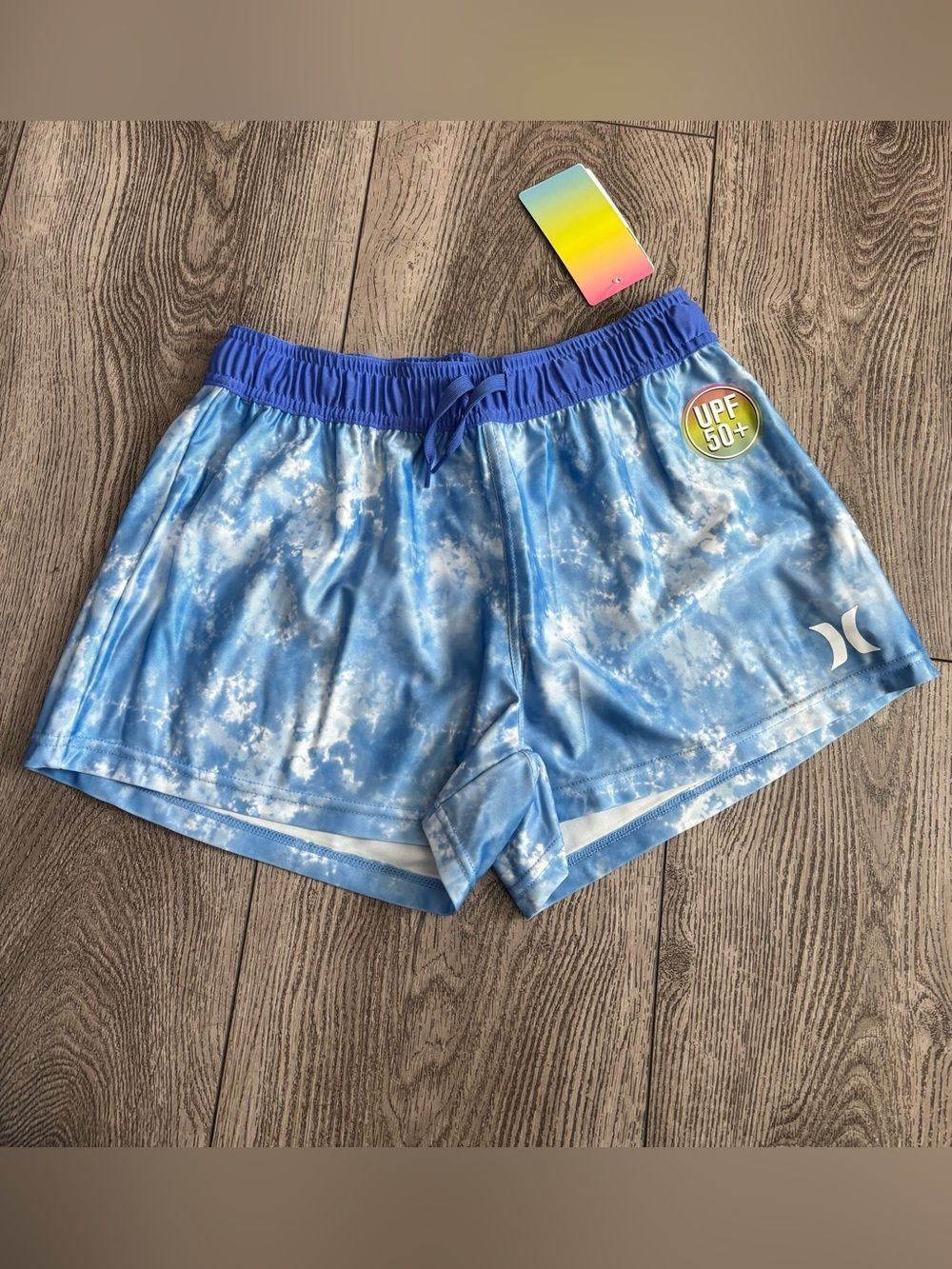 Hurley girls Blue Tie-Dye swim Shorts
